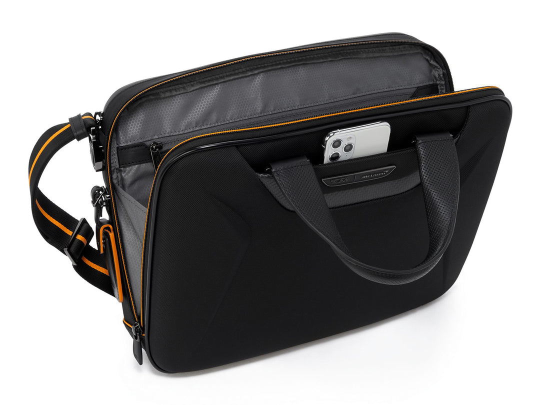 TUMI | McLaren Axle carbon fiber Slim Brief, open