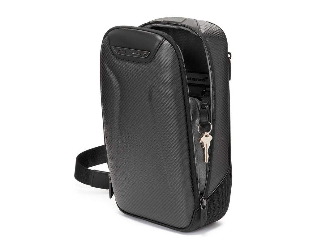 TUMI | McLaren Torque Sling - Black Edition, open