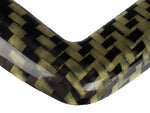 Carbon Fiber / Yellow Aramid Fiber License Plate Frame - 4 Holes Minimal - Gloss Finish