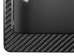 Carbon Fiber License Plate Frame - 2 Holes with Tinted Cover - Gloss Finish