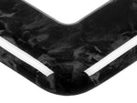 Forged Carbon Fiber License Plate Frame - 2 Holes Angled Bottom - Gloss Finish